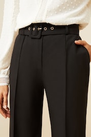 Love & Roses Black Belted Tall High Waist Wide Leg Tailored Trousers - Image 2 of 4