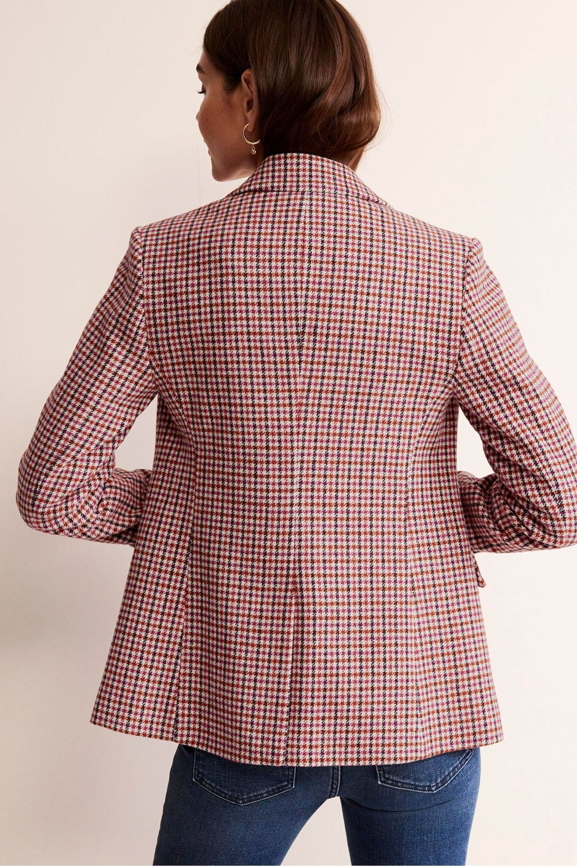 Boden Red The Marylebone Checked Blazer - Image 2 of 5