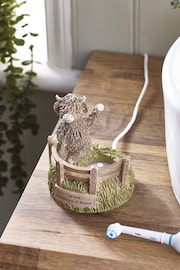 Natural Hamish The Highland Cow Electric Toothbrush Holder - Image 3 of 4