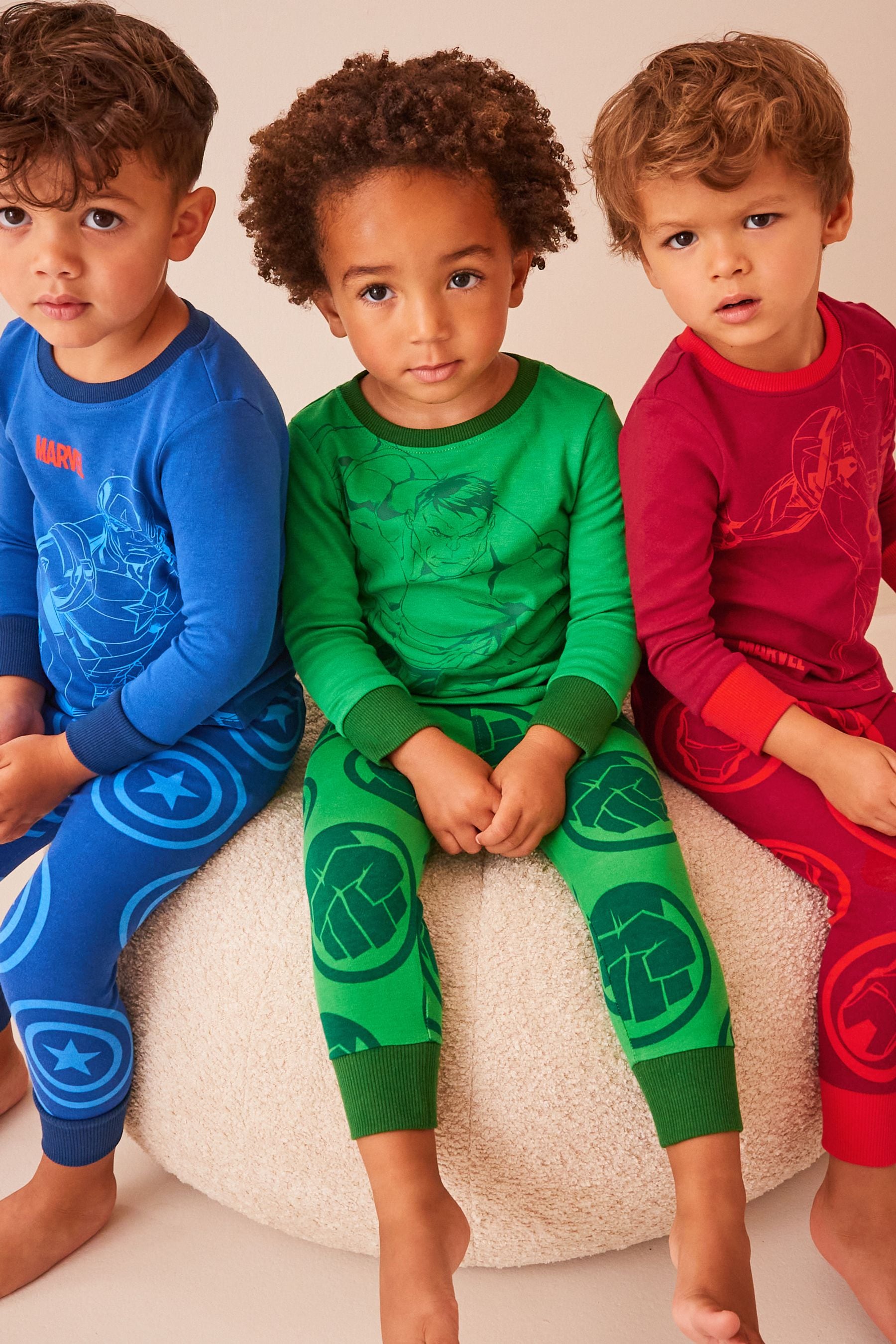 Buy Multi Marvel Snuggle 100 Cotton Pyjamas 3 Pack 9mths 11yrs from the Next UK online shop