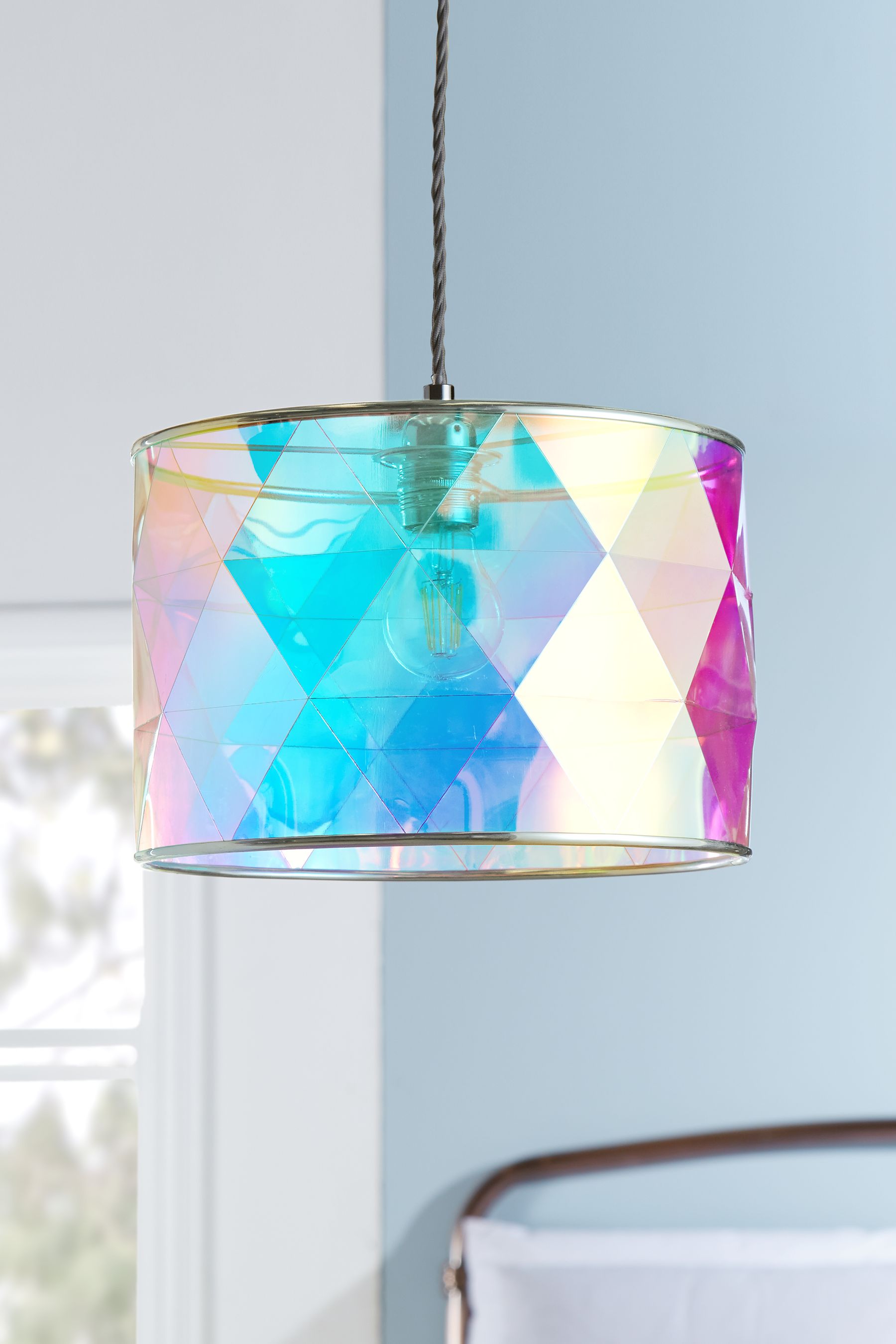 Iridescent glass 2024 light shade