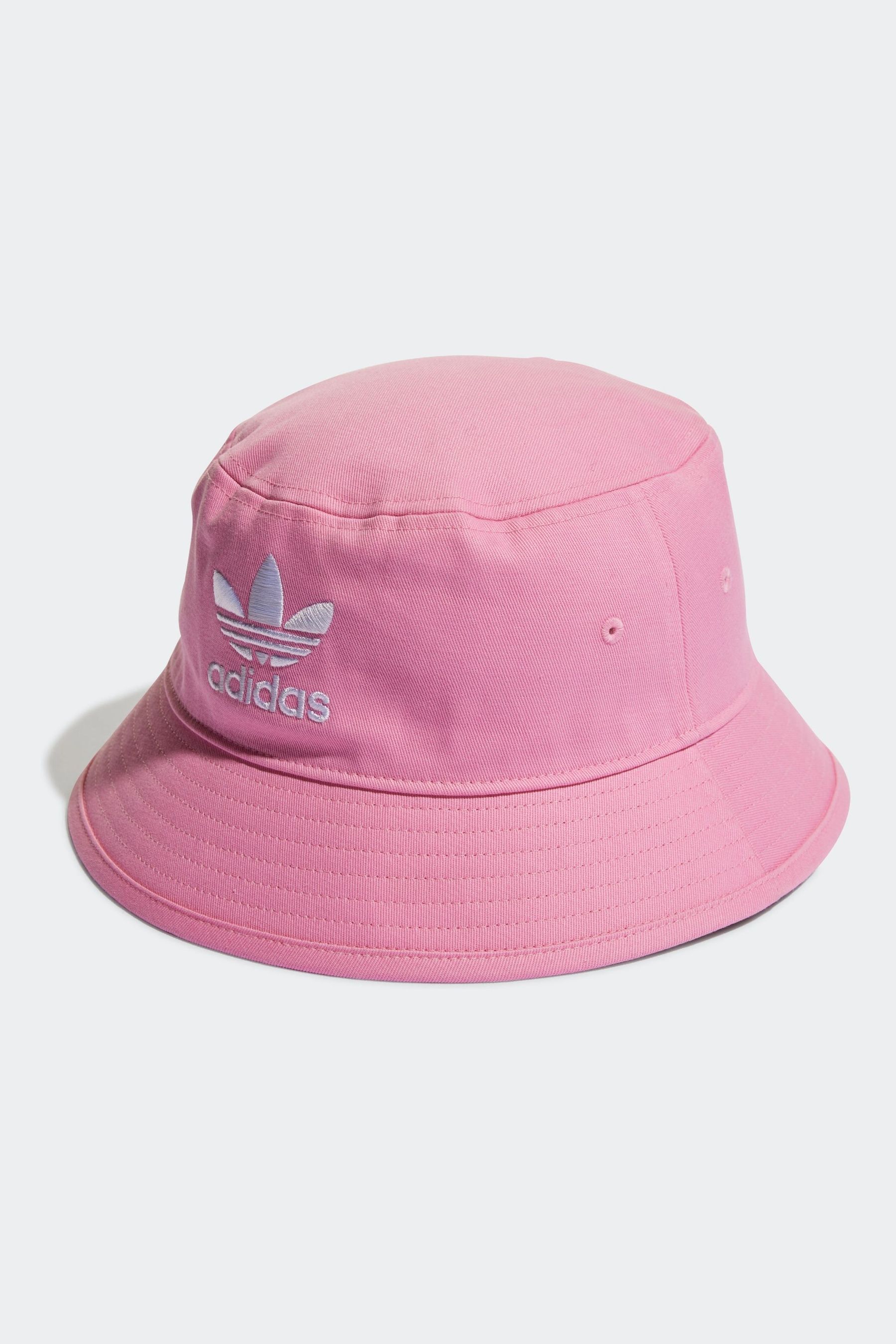 adidas Originals Light Pink Trefoil 100 Cotton Bucket Hat