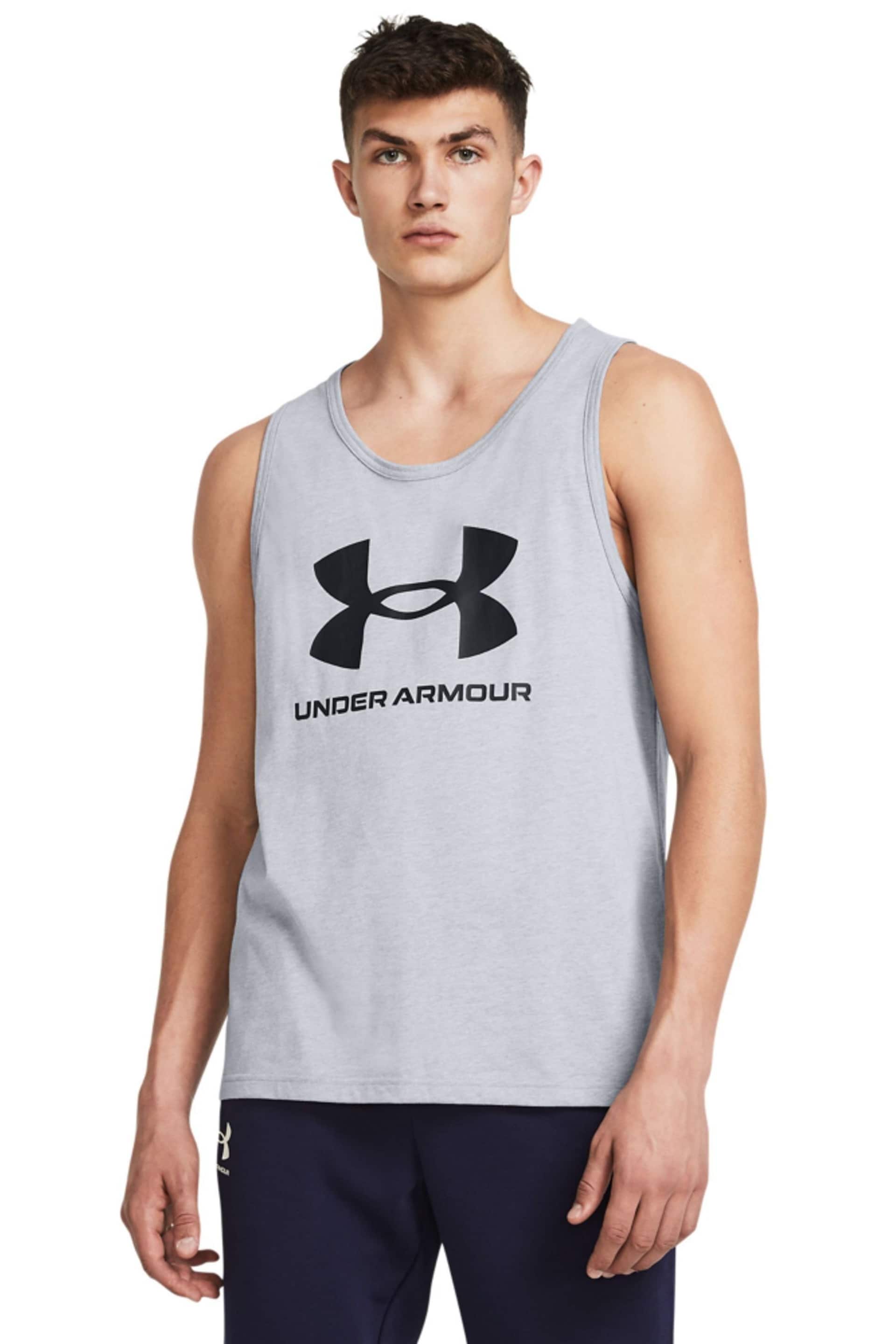 Under Armour Grey/Black Sportstyle Logo Vest - Image 1 of 4