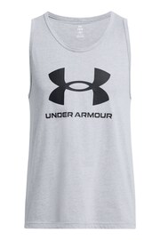 Under Armour Grey/Black Sportstyle Logo Vest - Image 3 of 4