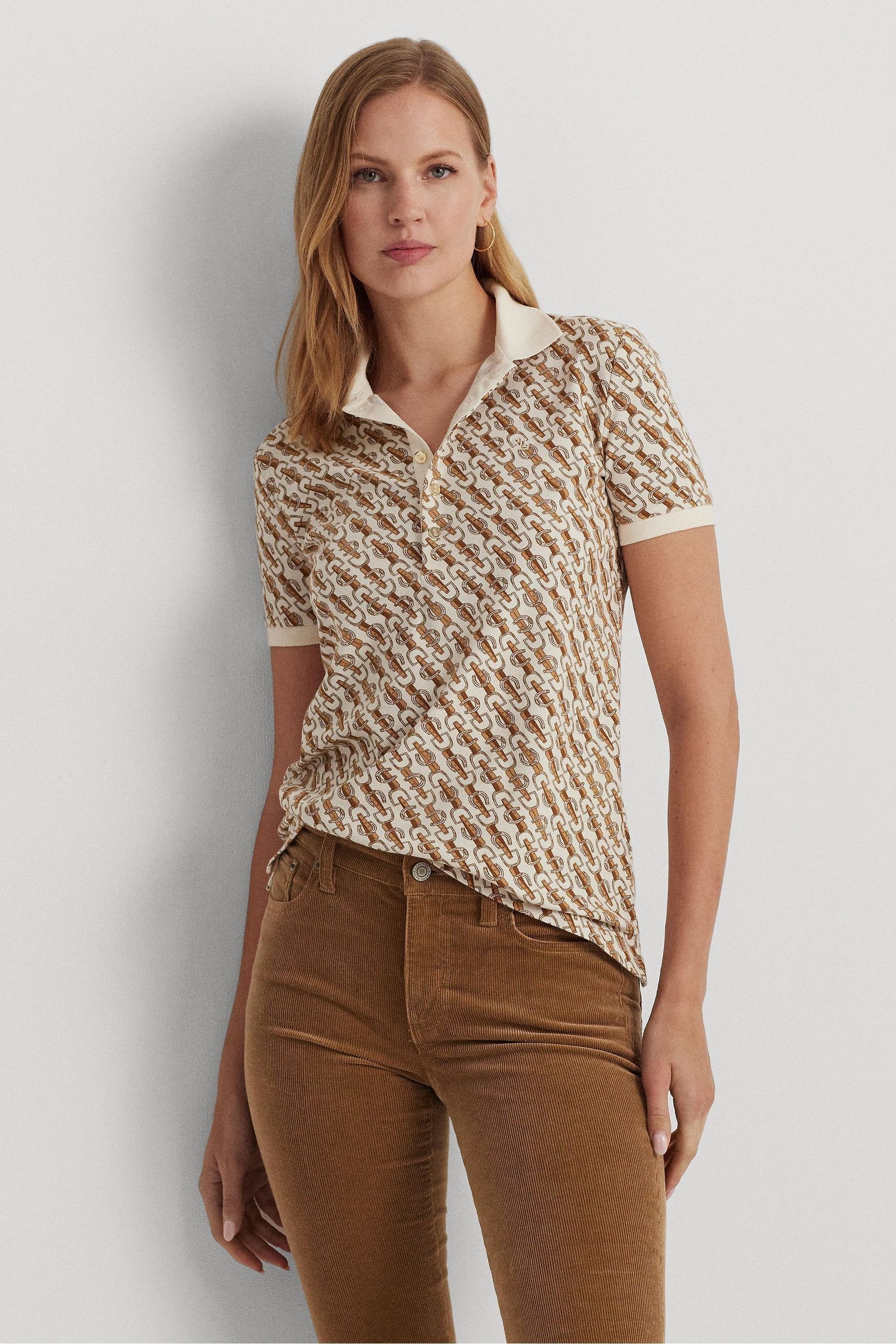 Ralph lauren cream polo shirt top