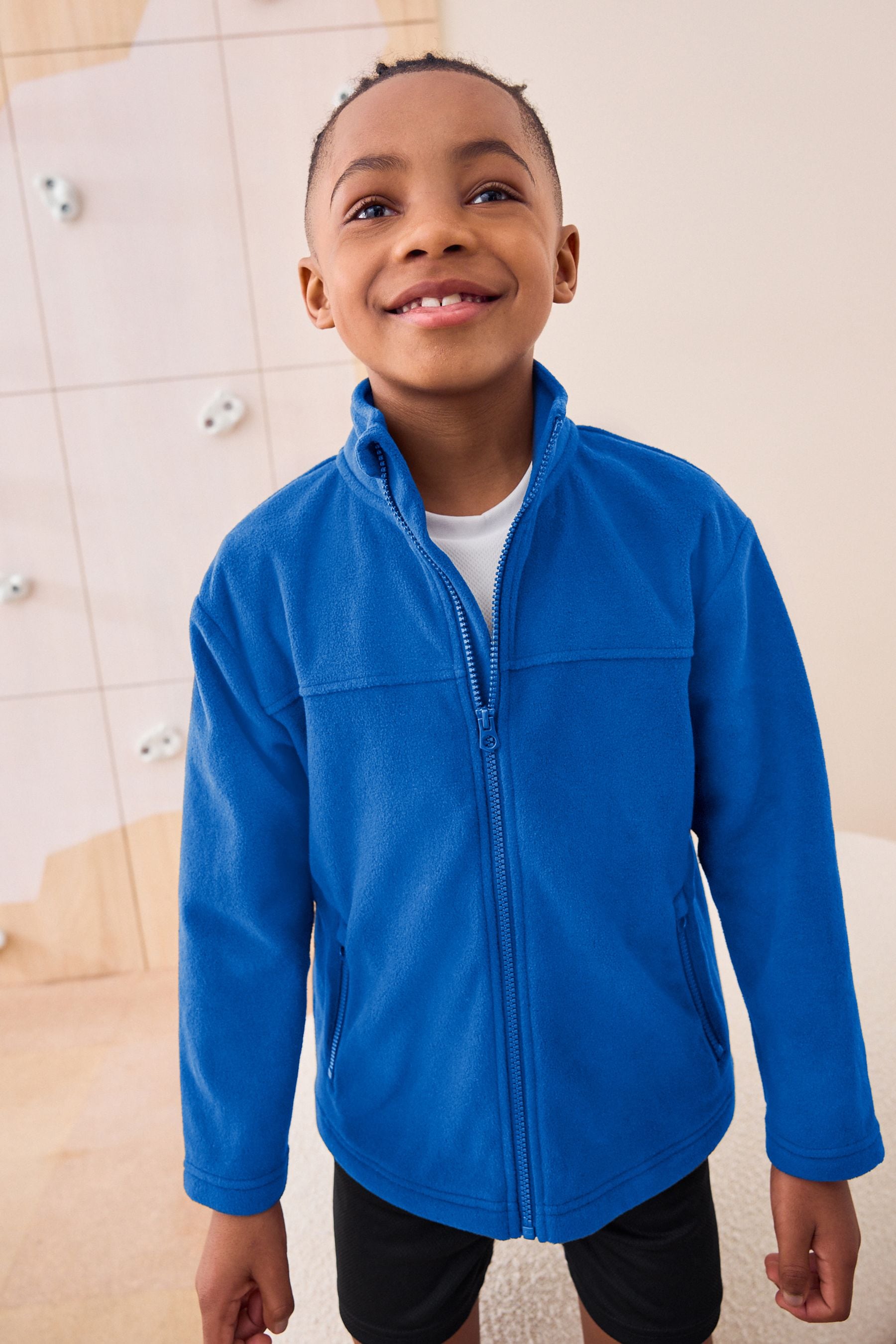 Blue fleece coat outlet