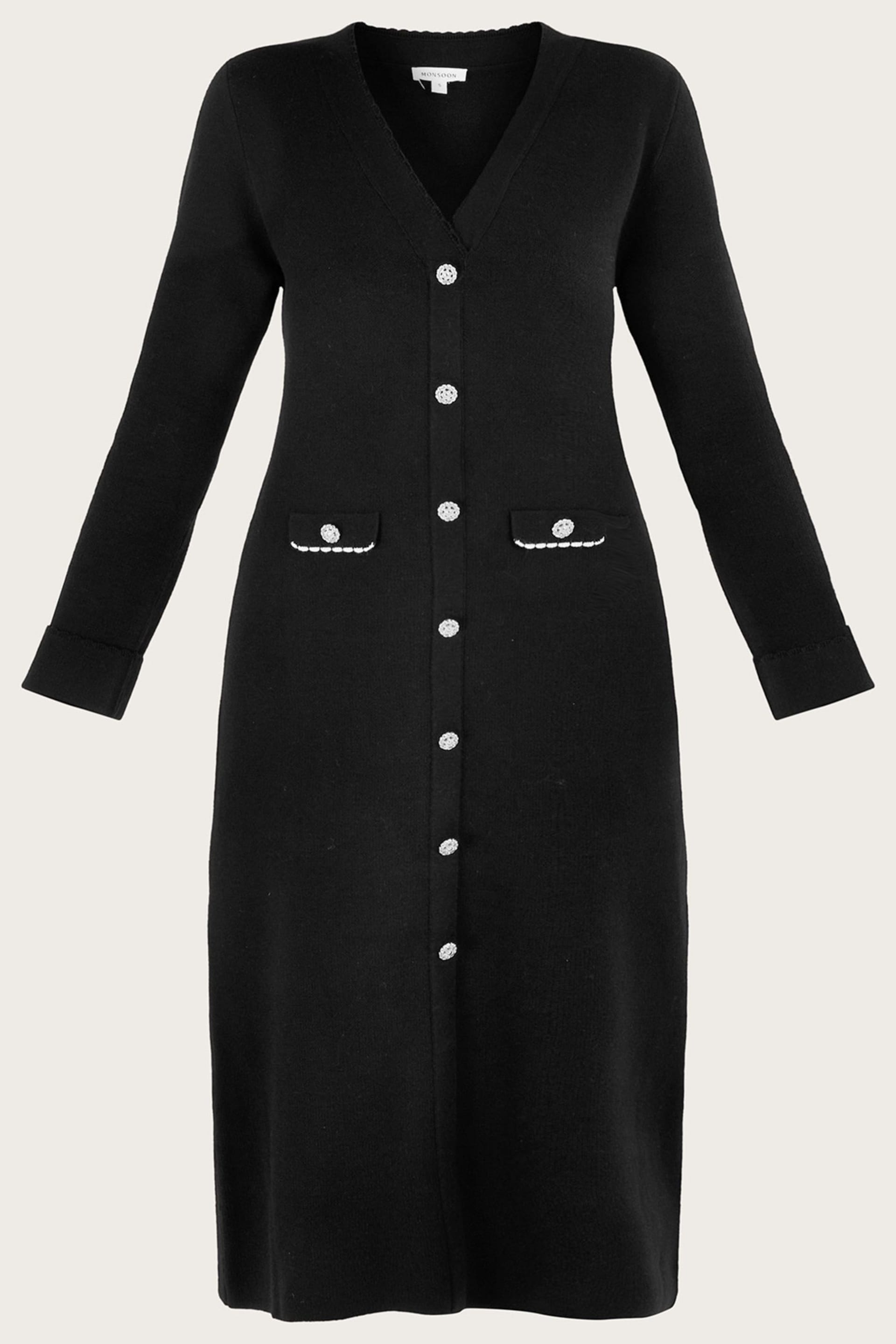 Monsoon Black Pocket Detail Knit Dress - Image 5 of 5