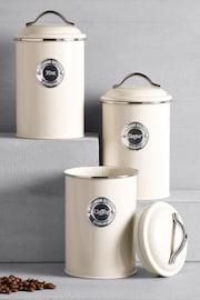 Set of 3 Cream Badge Storage Tins - Image 3 of 3