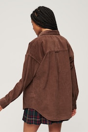 Superdry Brown Chunky Cord Overshirt Jacket - Image 2 of 6