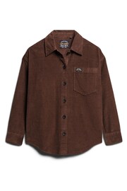 Superdry Brown Chunky Cord Overshirt Jacket - Image 4 of 6