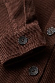 Superdry Brown Chunky Cord Overshirt Jacket - Image 5 of 6