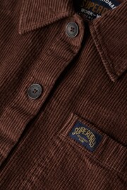 Superdry Brown Chunky Cord Overshirt Jacket - Image 6 of 6