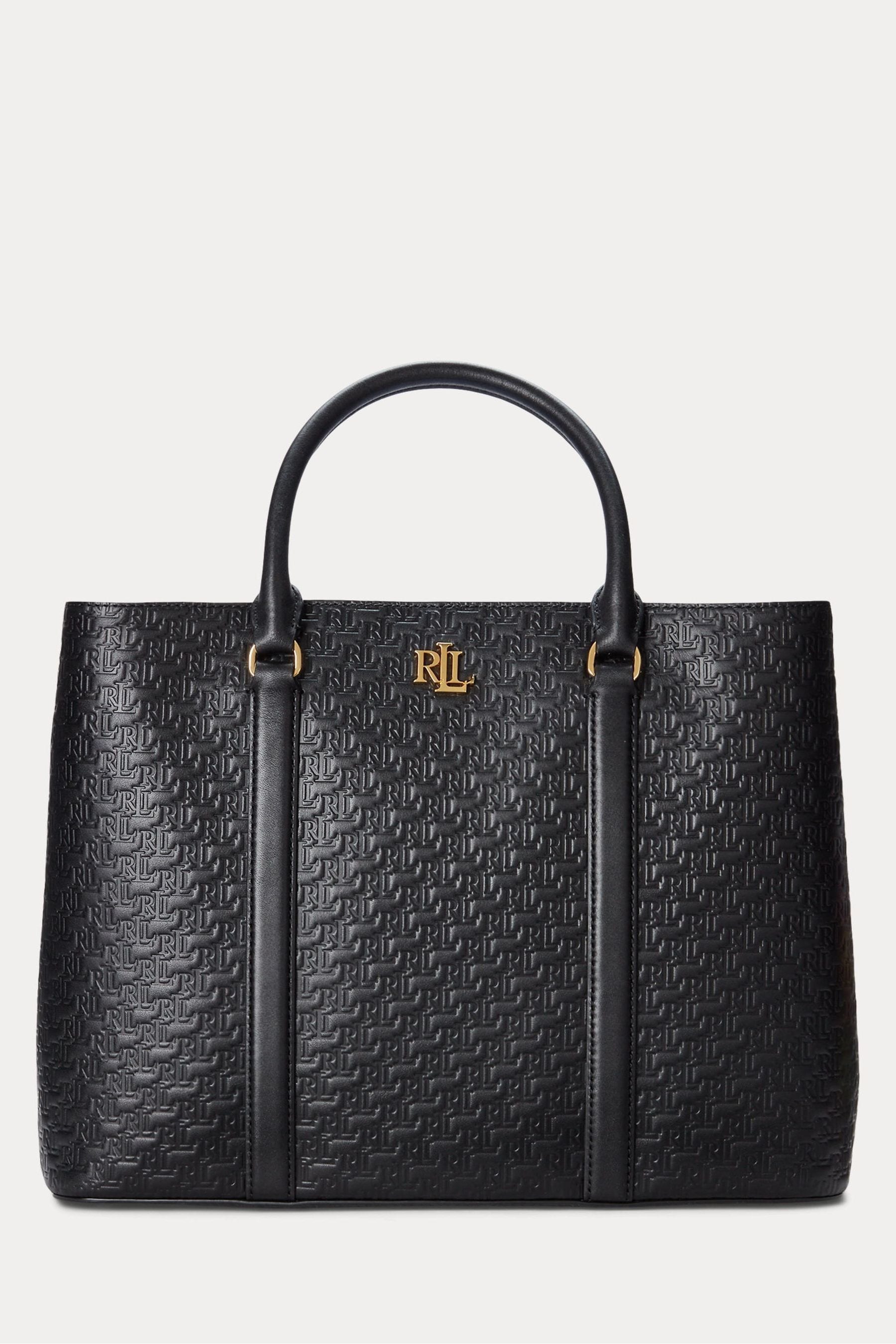 Buy Lauren Ralph Lauren Black Marcy Leather Satchel Bag from Next Luxembourg