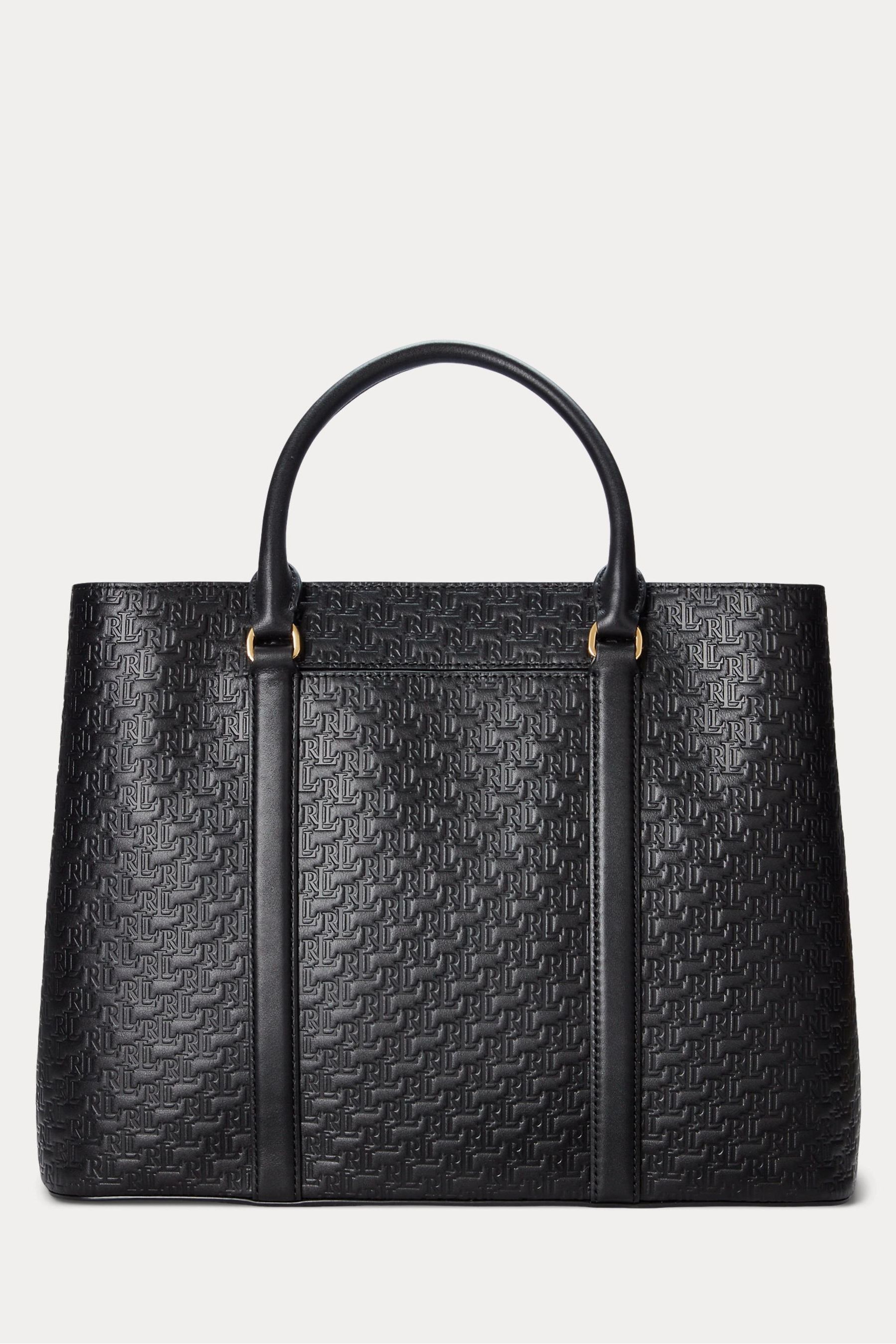 Ralph lauren black leather handbag online