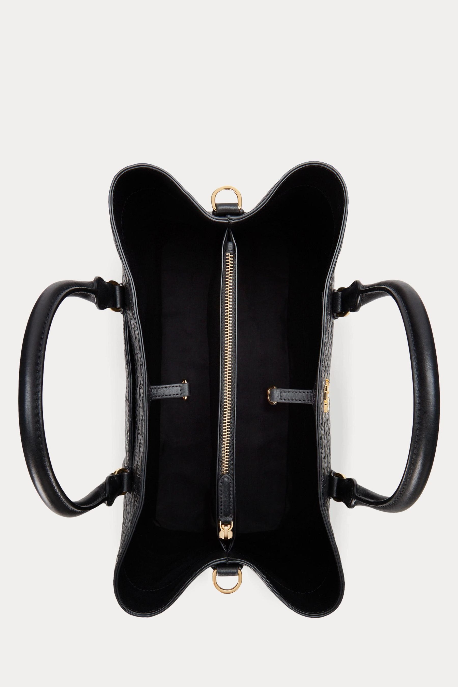 Buy Lauren Ralph Lauren Black Marcy Leather Satchel Bag from Next Ireland
