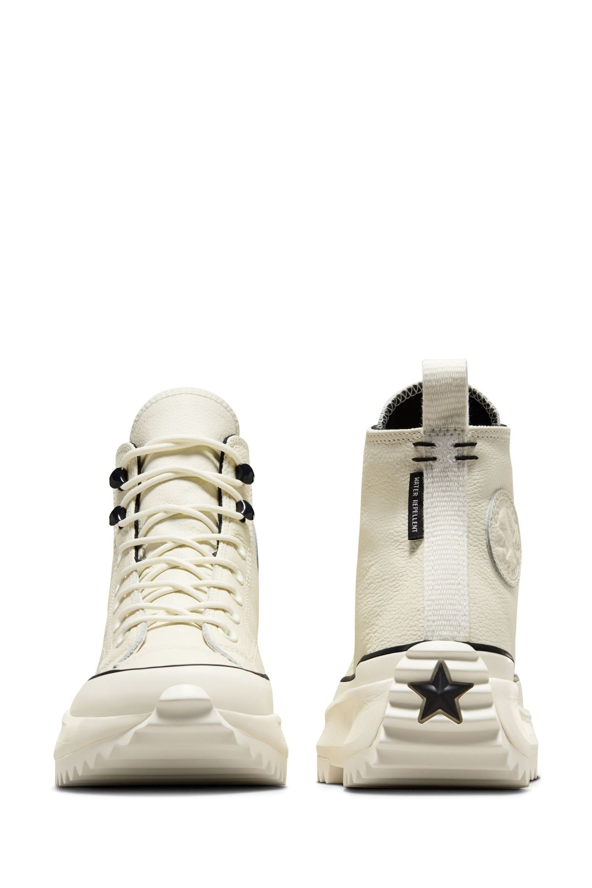 Converse Cream Leather Run Star Hike Trainers - Image 3 of 10
