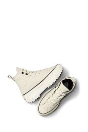 Converse Cream Leather Run Star Hike Trainers - Image 9 of 10