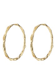 PILGRIM Gold Plated Eddy Organic Shaped Maxi Hoops - Image 1 of 5