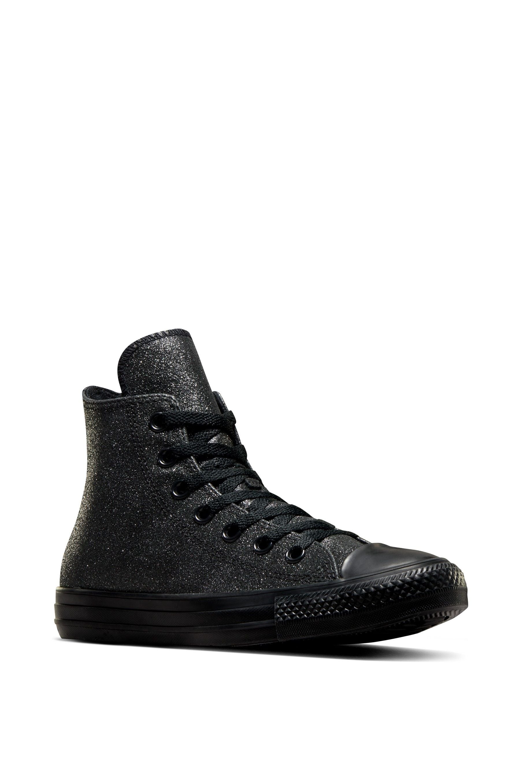 Buy Converse Black Glitter Chuck Taylor High Top Trainers from Next Luxembourg