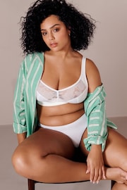 White F-K Ultimate Support Hidden Interlock Lace Non Wire Bra - Image 2 of 6