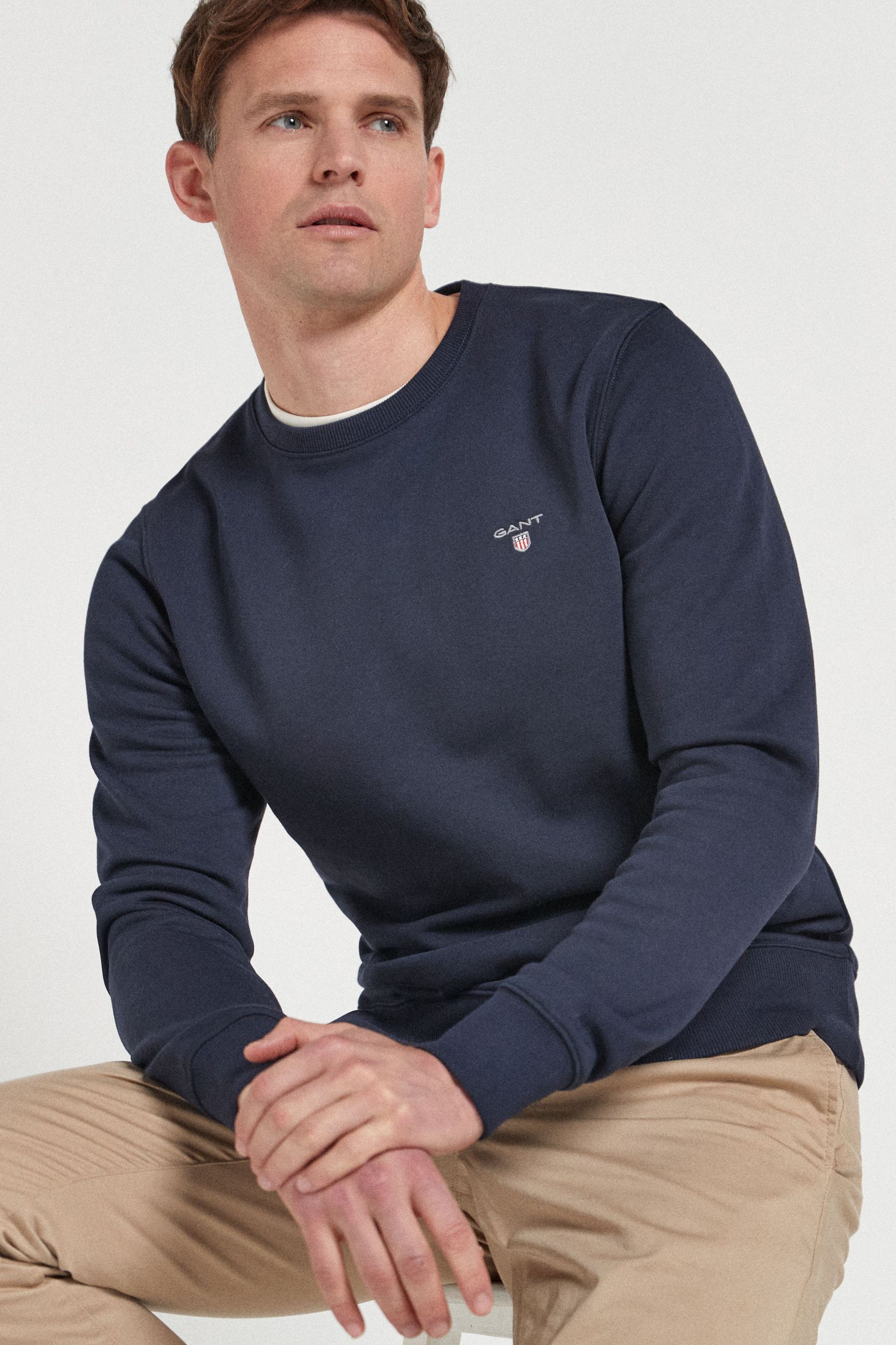 Buy GANT Original Crew Neck Sweater from Next Luxembourg