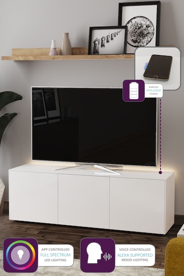 Frank Olsen White Smart LED TV Stand