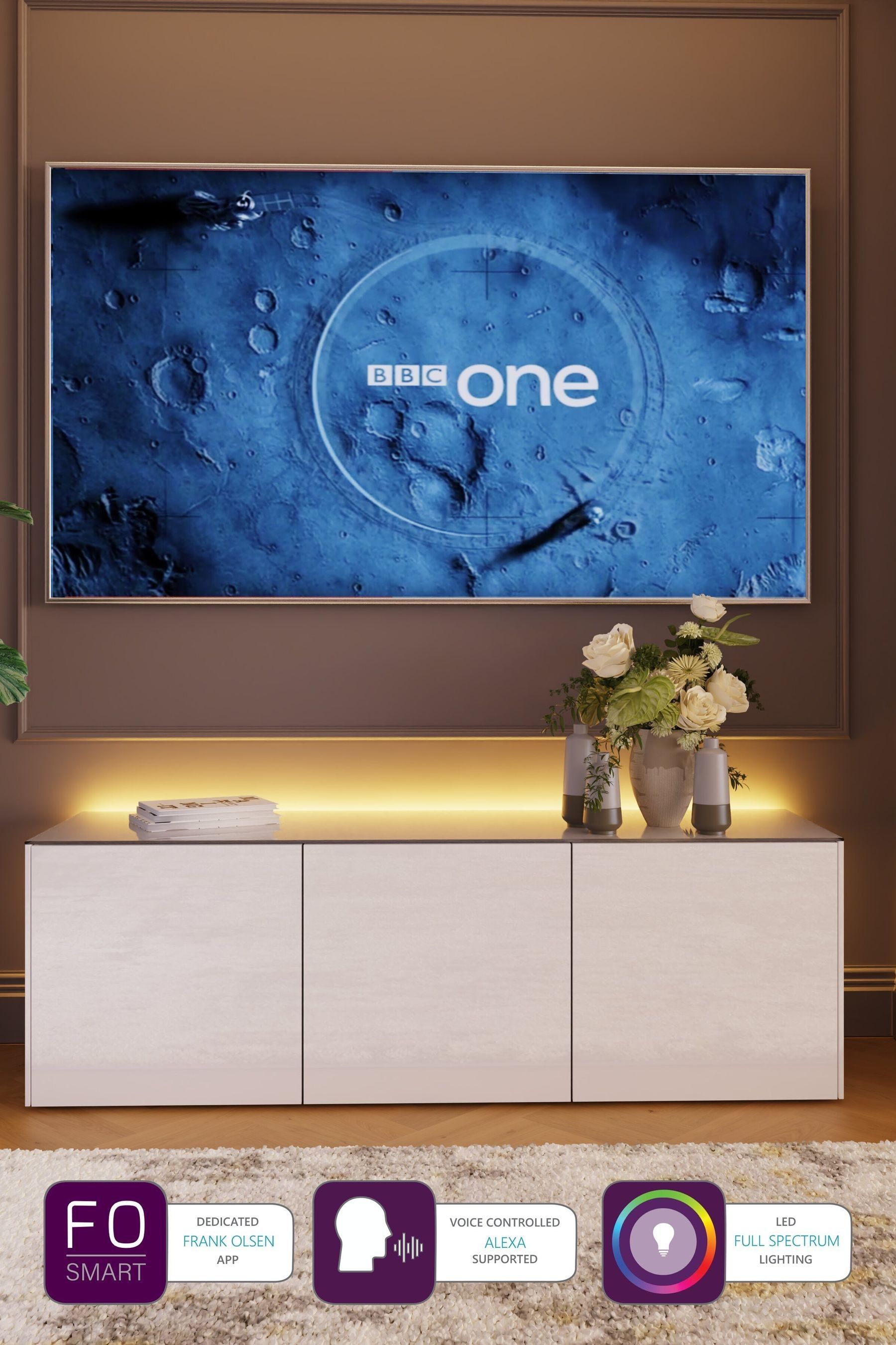 Frank olsen tv unit white hot sale