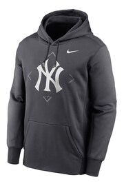 Nike Grey New York Yankees Therma Icon Performance Fleece Pullover Hoodie - Image 2 of 3