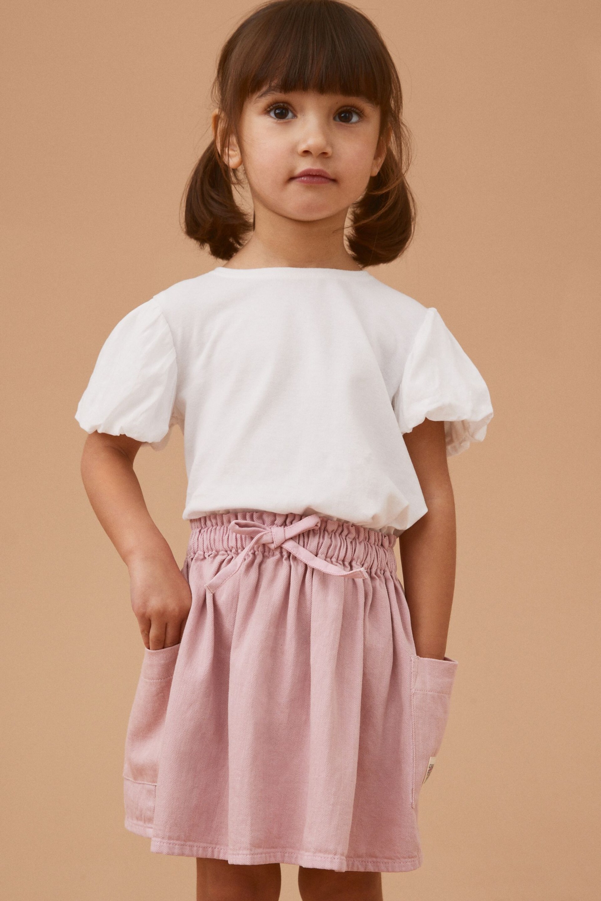 White Puff Short Sleeve T-Shirt (3mths-7yrs) - Image 2 of 7