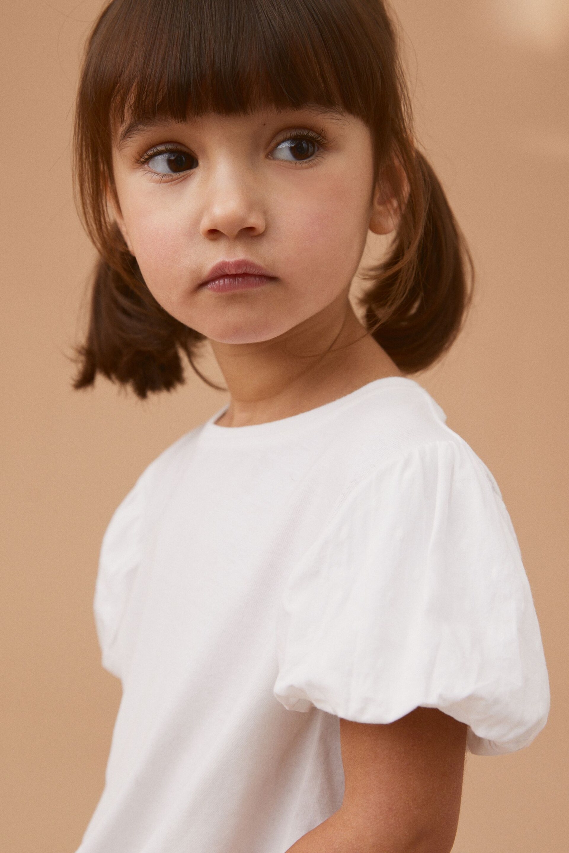 White Puff Short Sleeve T-Shirt (3mths-7yrs) - Image 4 of 7