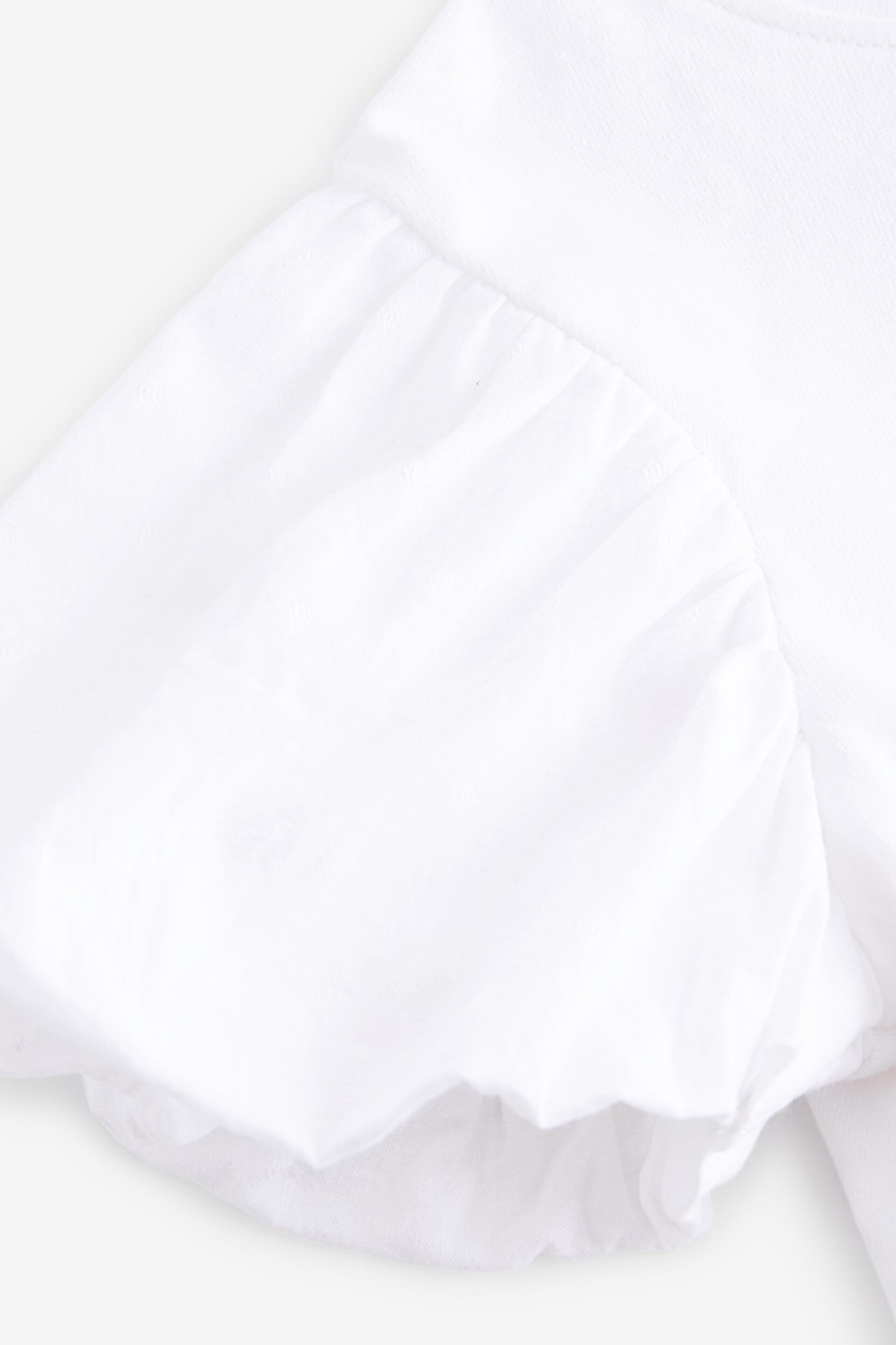 White Puff Short Sleeve T-Shirt (3mths-7yrs) - Image 7 of 7