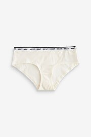 White/Black Printed Short Cotton Rich Logo Knickers 4 Pack - Image 8 of 9