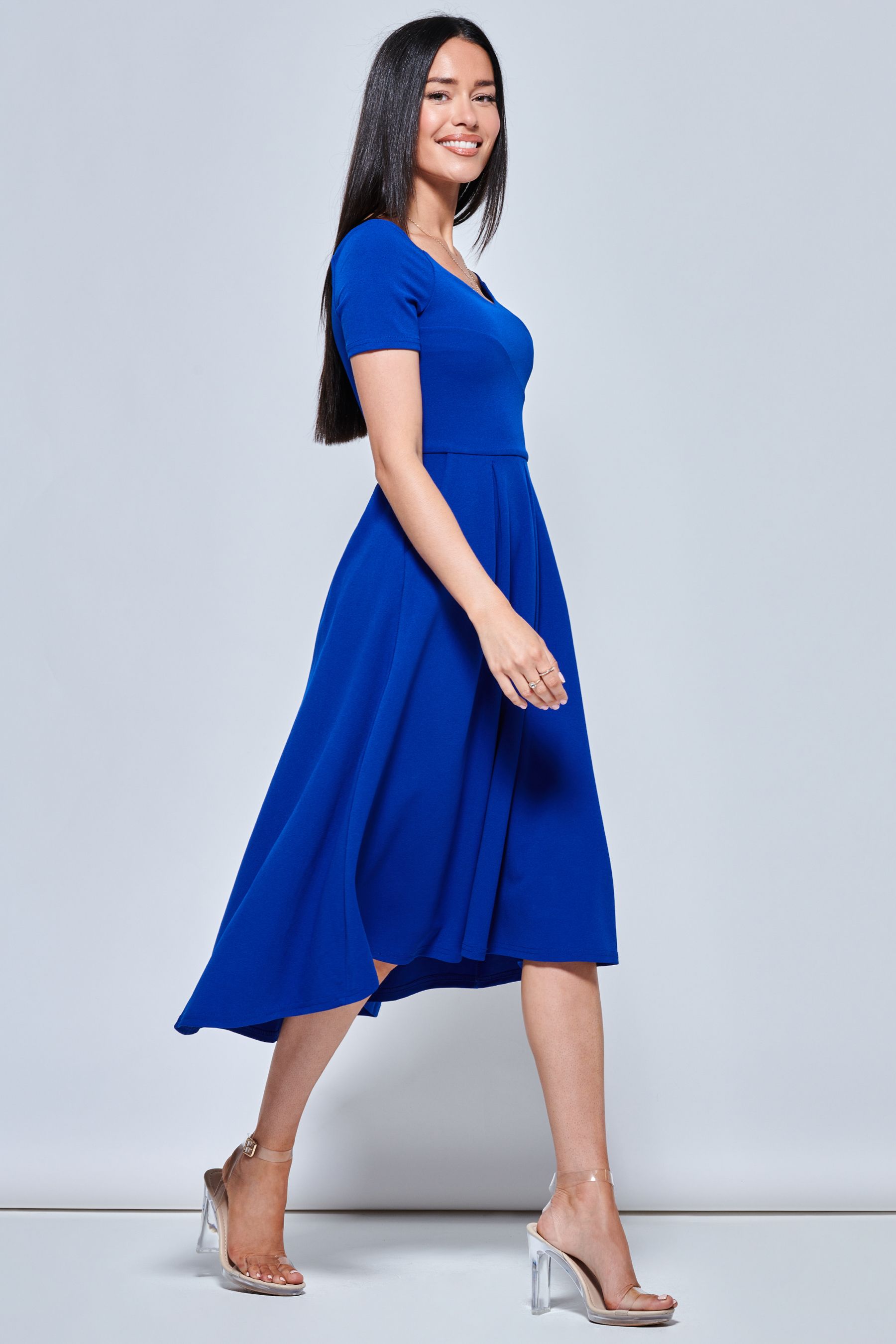 Jolie moi royal blue cheap dress