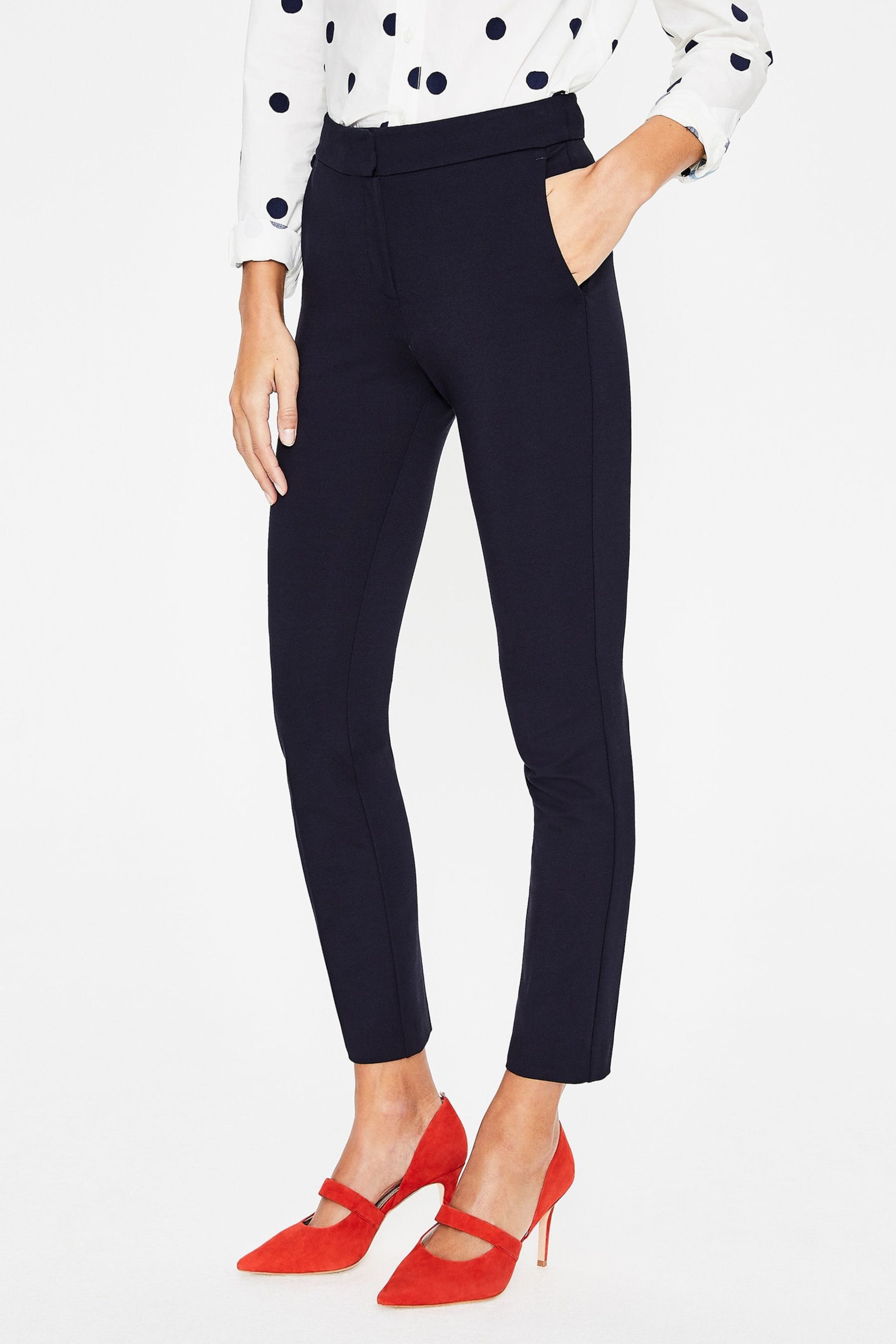 Boden Navy Blue Hampshire 7/8 Trousers - Image 1 of 6