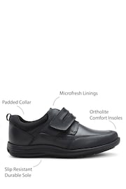 Black Standard Fit (F) School Leather Single Strap Shoes - Image 6 of 7