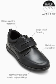 Black Standard Fit (F) School Leather Single Strap Shoes - Image 7 of 7