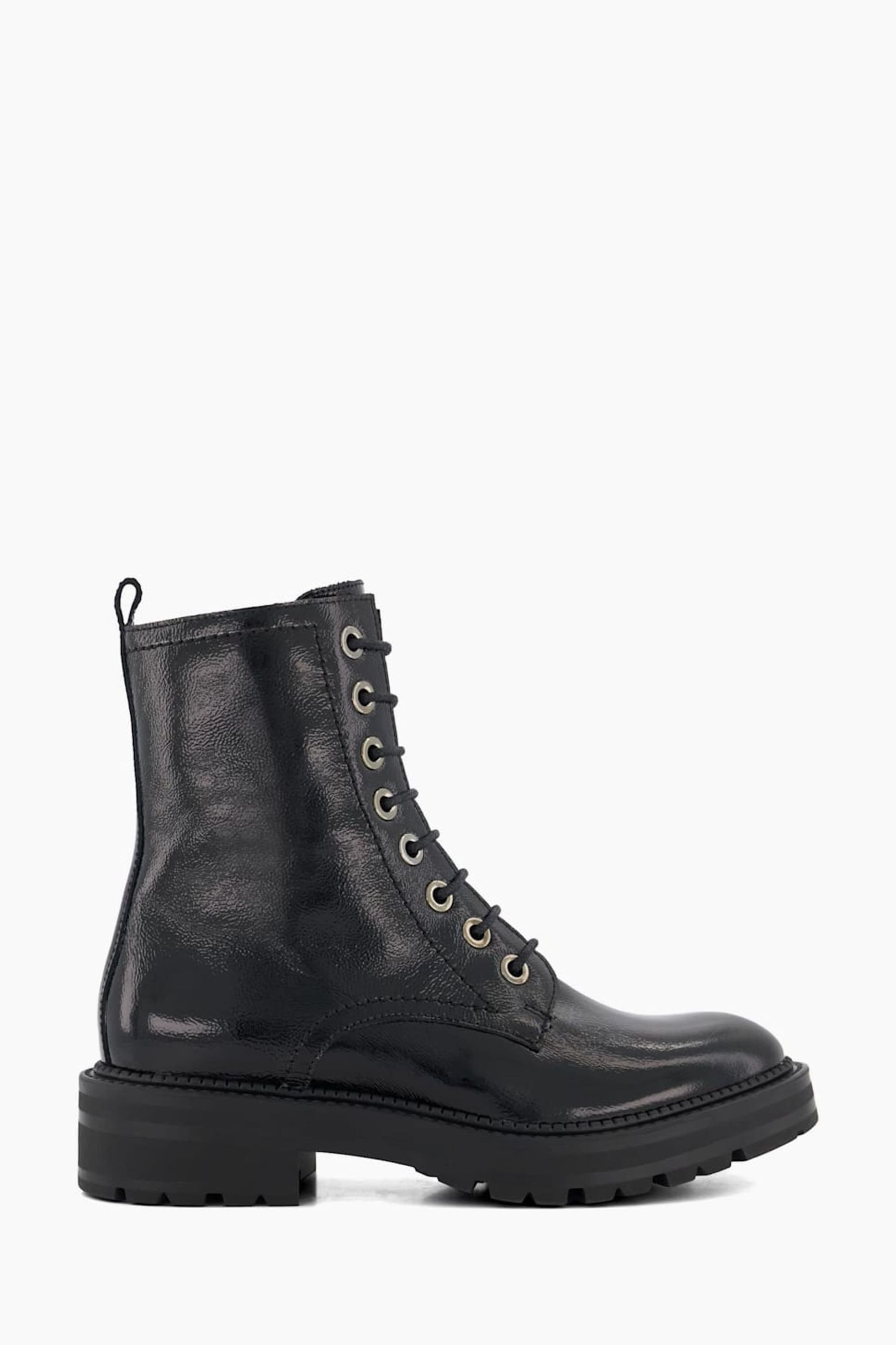 Dune London Black Press Cleated Hiker Boots - Image 1 of 6