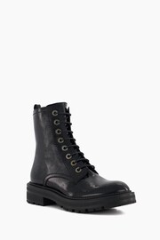 Dune London Black Press Cleated Hiker Boots - Image 3 of 6