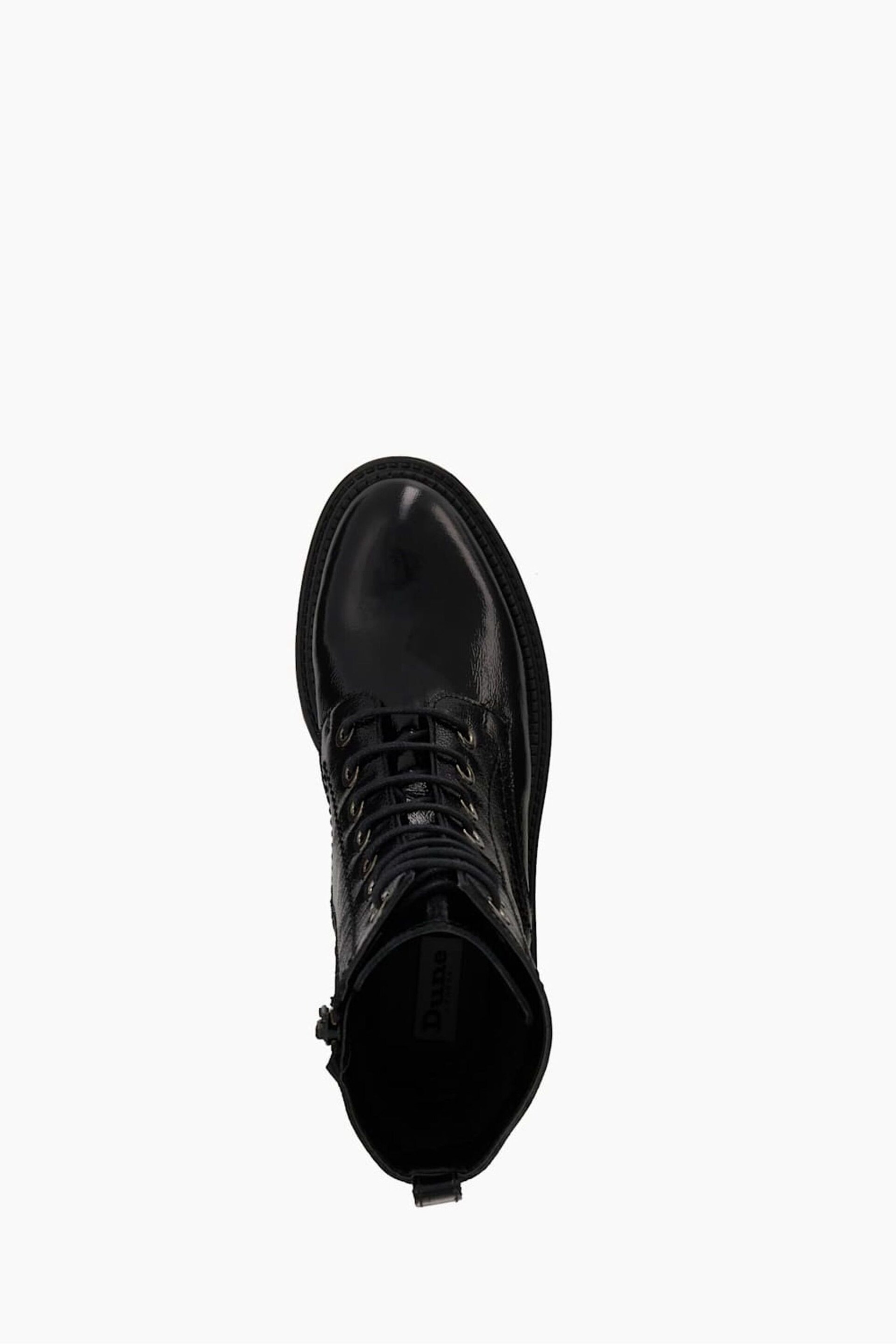 Dune London Black Press Cleated Hiker Boots - Image 5 of 6