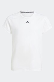 adidas White Kids Train Essentials T-Shirt and Shorts Set - Image 10 of 13