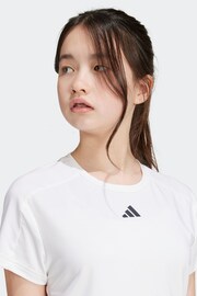 adidas White Kids Train Essentials T-Shirt and Shorts Set - Image 5 of 13