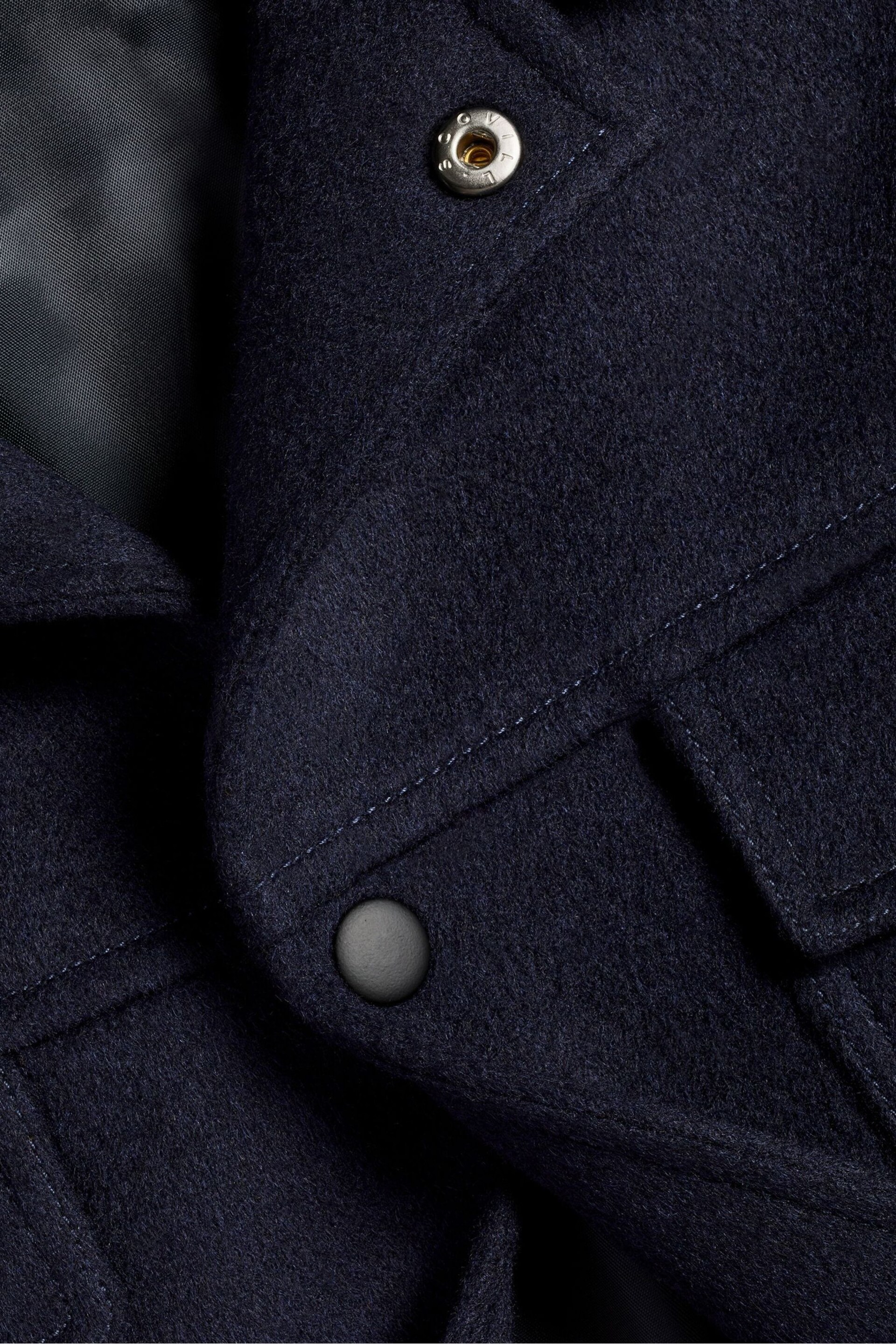 Charles Tyrwhitt Blue Pure Wool Harrington Jacket - Image 4 of 5