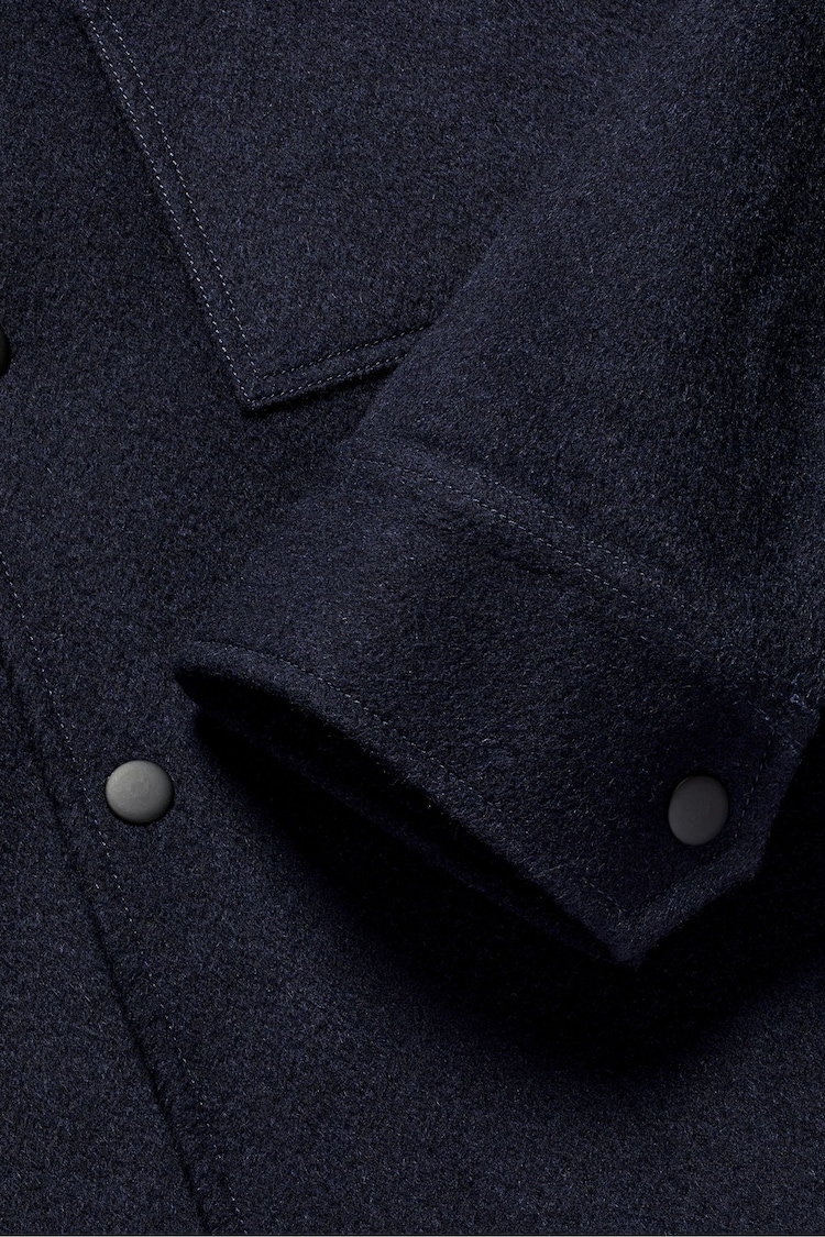 Charles Tyrwhitt Blue Pure Wool Harrington Jacket - Image 5 of 5