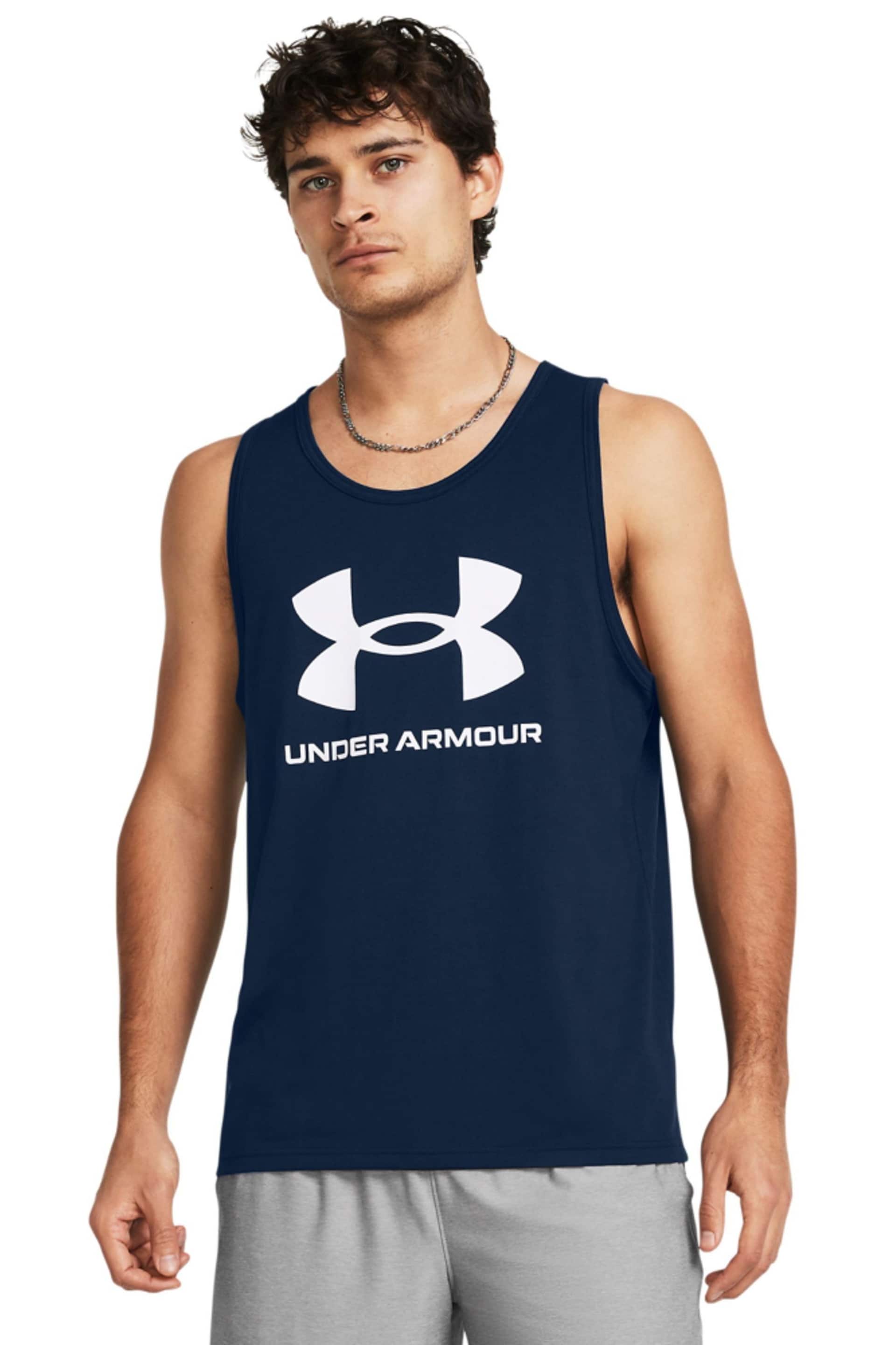 Under Armour Blue/White Sportstyle Logo Vest - Image 1 of 4