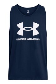 Under Armour Blue/White Sportstyle Logo Vest - Image 3 of 4