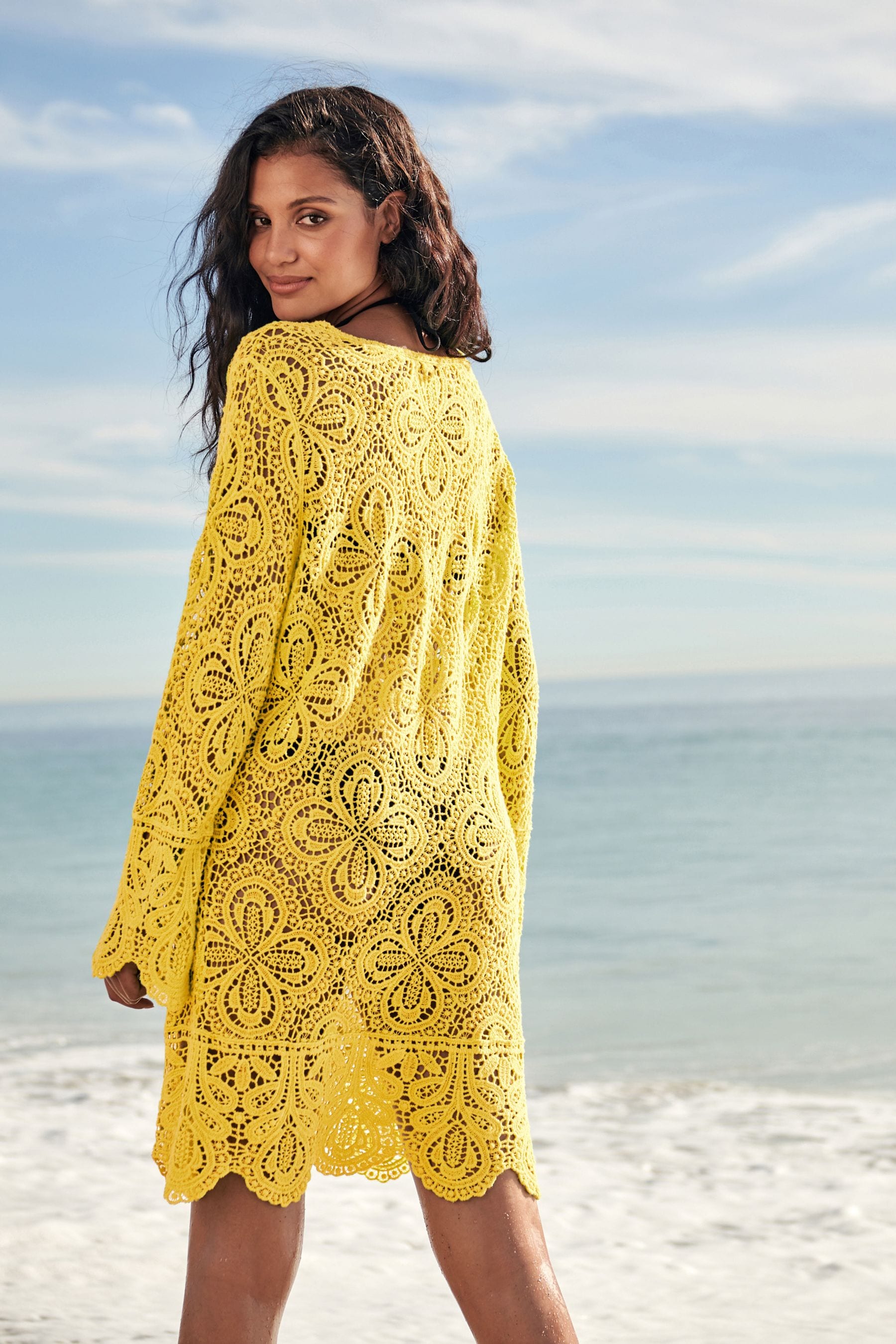 Mustard beach cover up discount