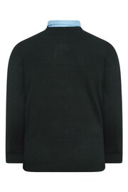 BadRhino Big & Tall Black Shirt Insert V Neck Jumper - Image 3 of 3
