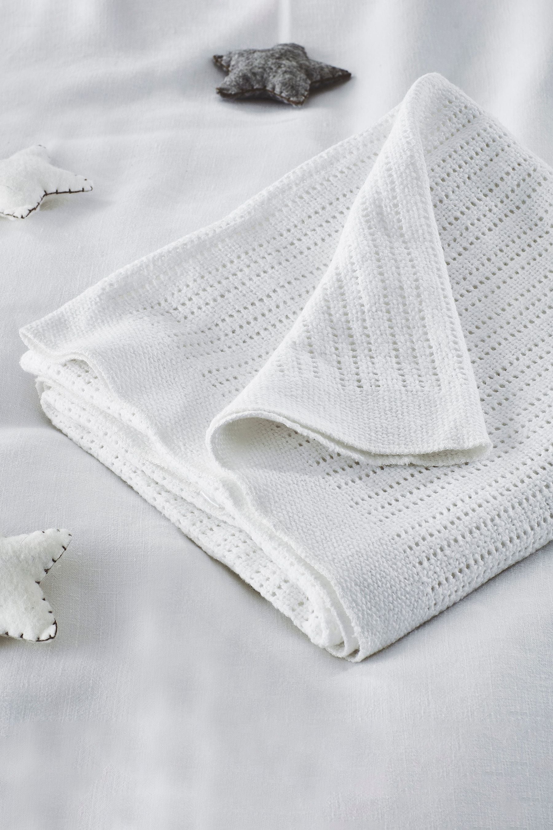 Buy The White Company White Cellular Satin 100 Cotton Blanket from the Next UK online shop