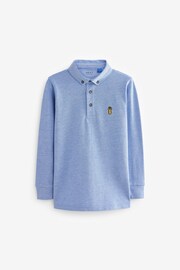 Blue Long Sleeve Polo Shirt (3-16yrs) - Image 1 of 3