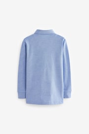 Blue Long Sleeve Polo Shirt (3-16yrs) - Image 2 of 3